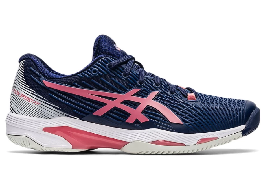 ASICS Women's SOLUTION SPEED FF 2 Tennis Shoes in Peacoat/Smokey Rose