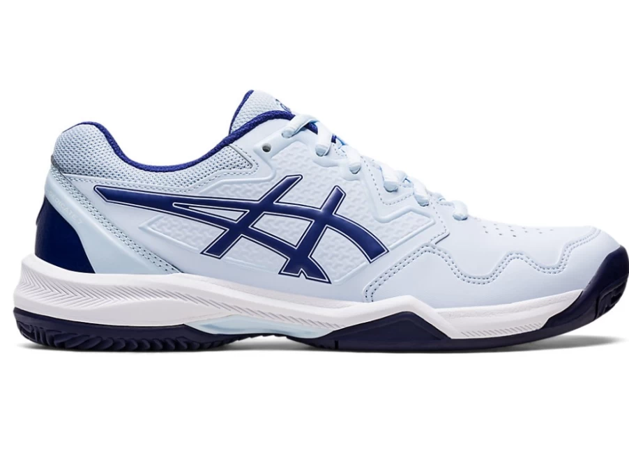 ASICS Women's GEL-Dedicate 7 Clay Tennis Shoes in Soft Sky/Dive Blue
