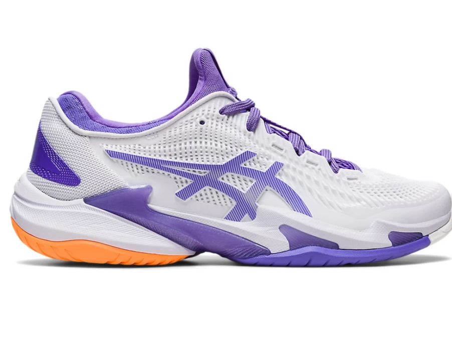 ASICS Women's COURT FF 3 Tennis Shoes in White/Amethyst
