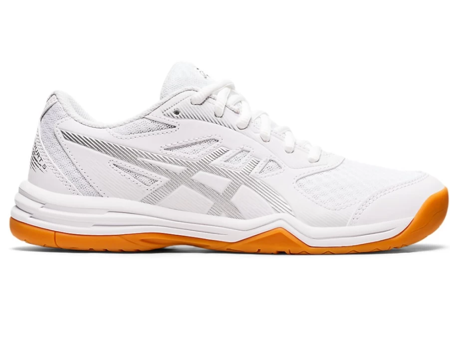 ASICS Women's UPCOURT 5 Tennis Shoes in White/Pure Silver