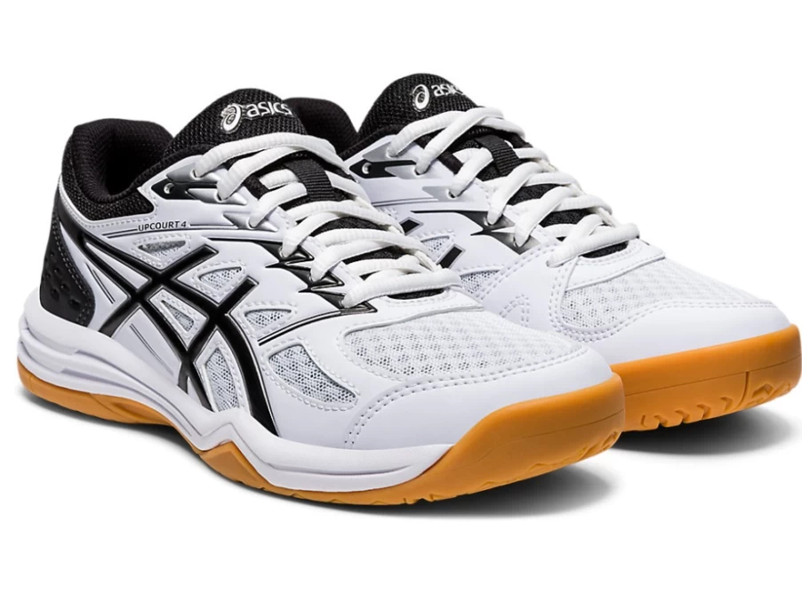 ASICS UPCOURT 4 Kids' Grade School Tennis Shoes - White/Black