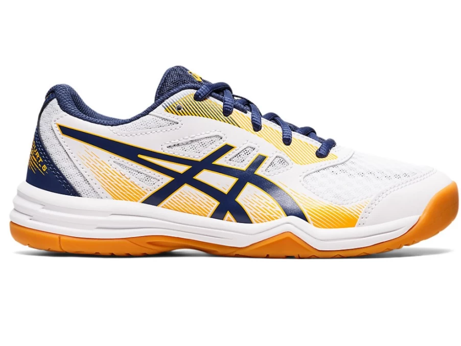 ASICS UPCOURT 5 Kids' Grade School Tennis Shoes White/Deep Ocean