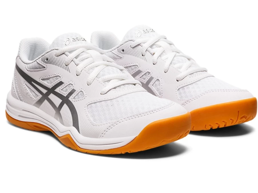 ASICS UPCOURT 5 Kids' Grade School Tennis Shoes - White/Pure Silver