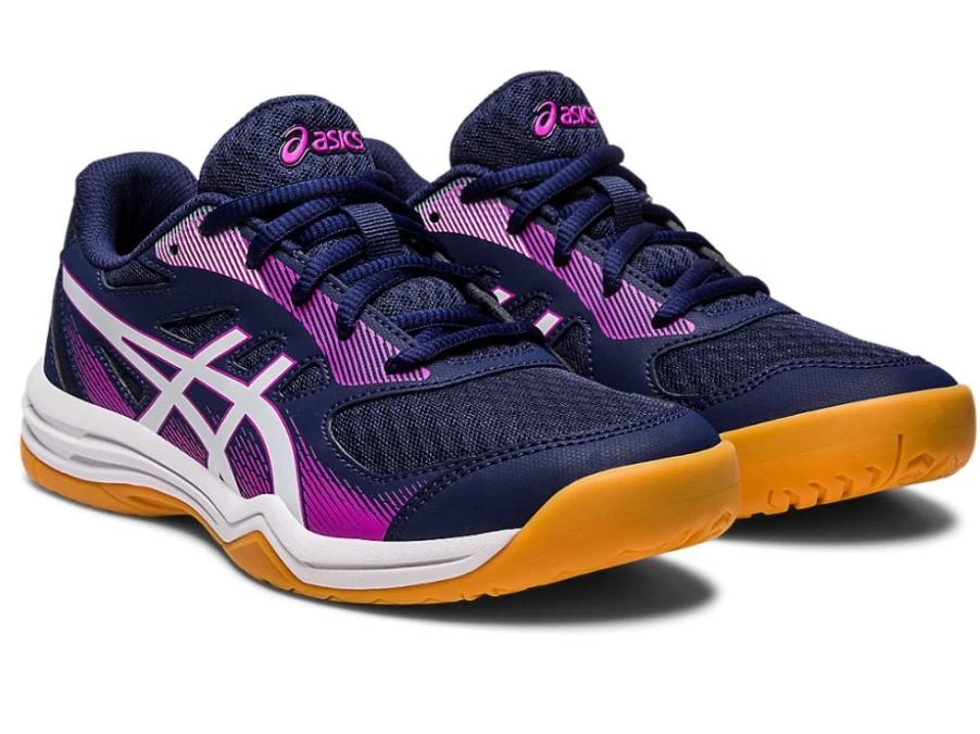 ASICS Kids UPCOURT 5 Grade School Basketball Shoes in Peacoat/Orchid