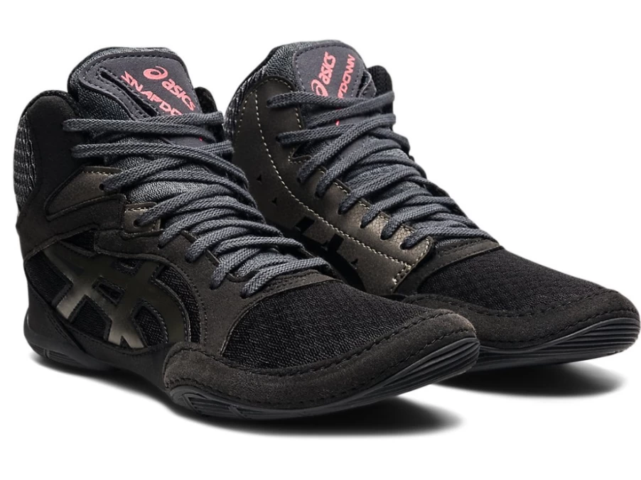 ASICS Kids SNAPDOWN 3 Basketball Shoes - Black/Gunmetal - Grade School Sneakers