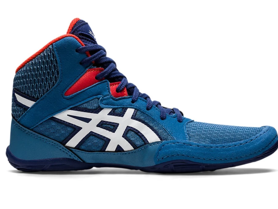ASICS Kids SNAPDOWN 3 Grade School Basketball Shoes in Azure/White