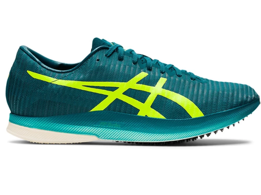 ASICS METASPEED LD Unisex Running Shoes in Velvet Pine/Safety Yellow - Lightweight & Responsive Design