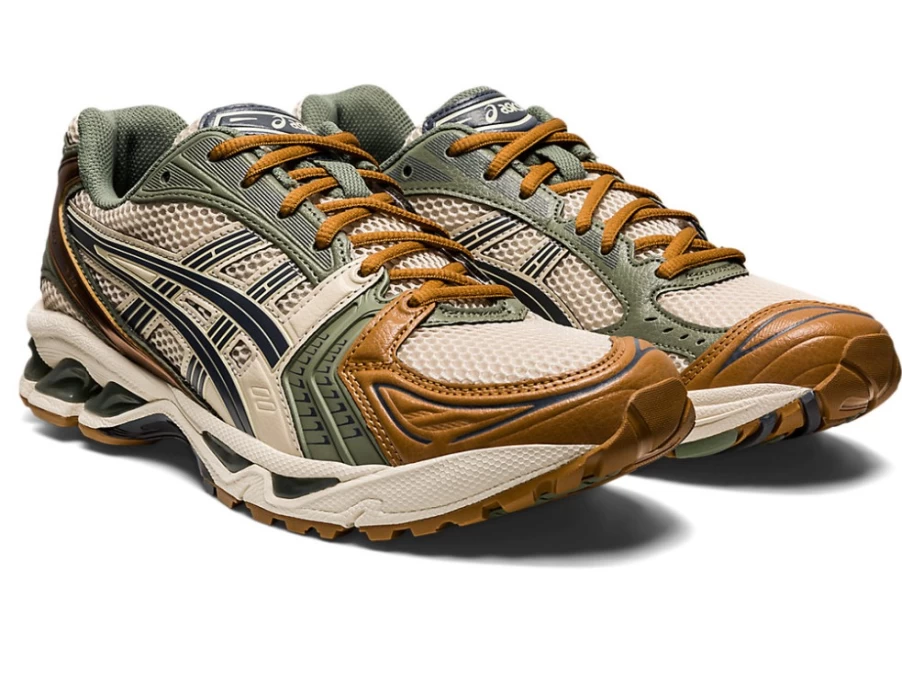 ASICS GEL-KAYANO 14 Unisex Running Shoes in Vanilla/Tarmac - Cushioned Support for Men & Women