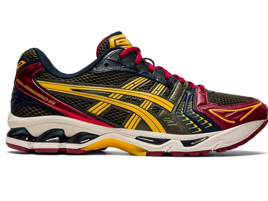 ASICS GEL-KAYANO 14 Unisex Running Shoes - Olive Canvas/Honey