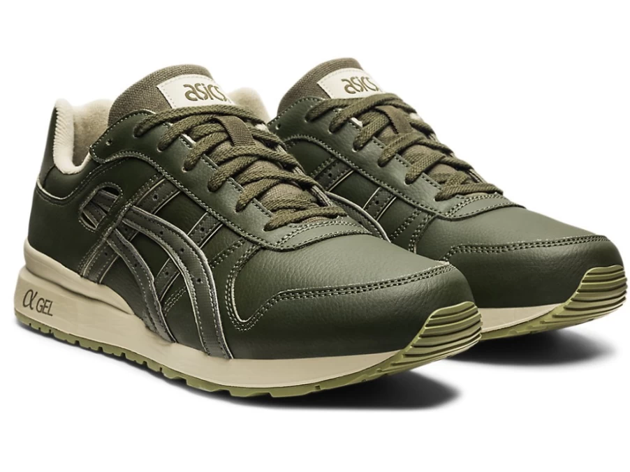 ASICS GT-II MEN's Sneakers in Olive Canvas/Dried Leaf Green - Retro Running Shoes