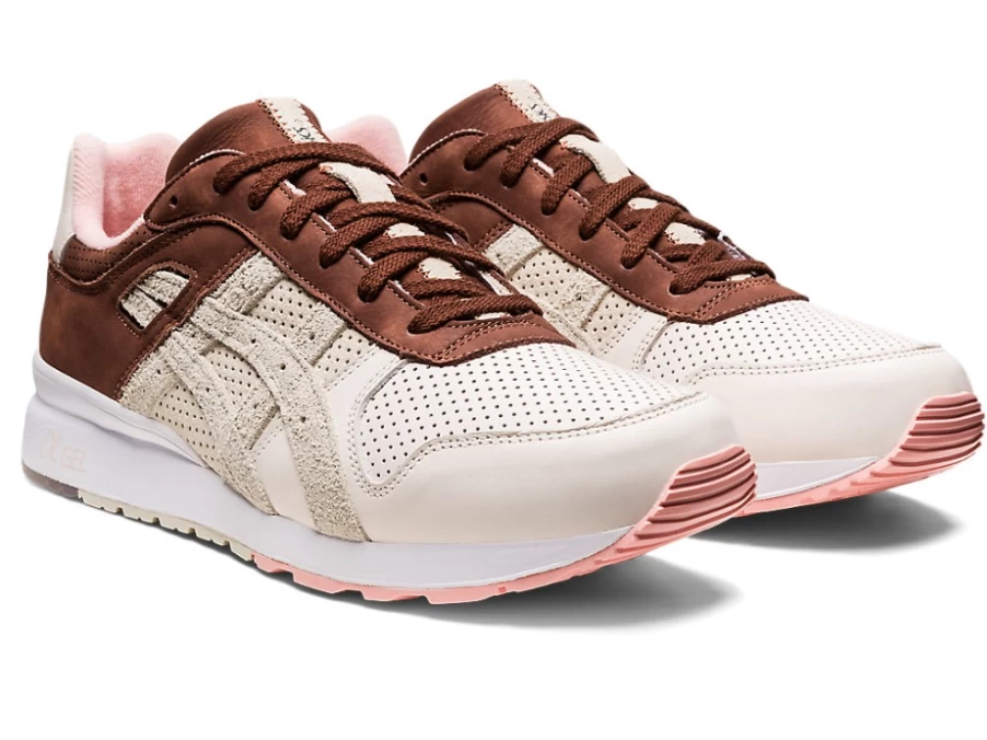 ASICS x AFEW GT-II Unisex Sneakers in Blush/Chocolate Brown Colorway
