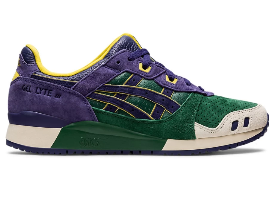 ASICS GEL-LYTE III OG Unisex Sneakers in Hunter Green & Purple Matte - Retro Running Shoes