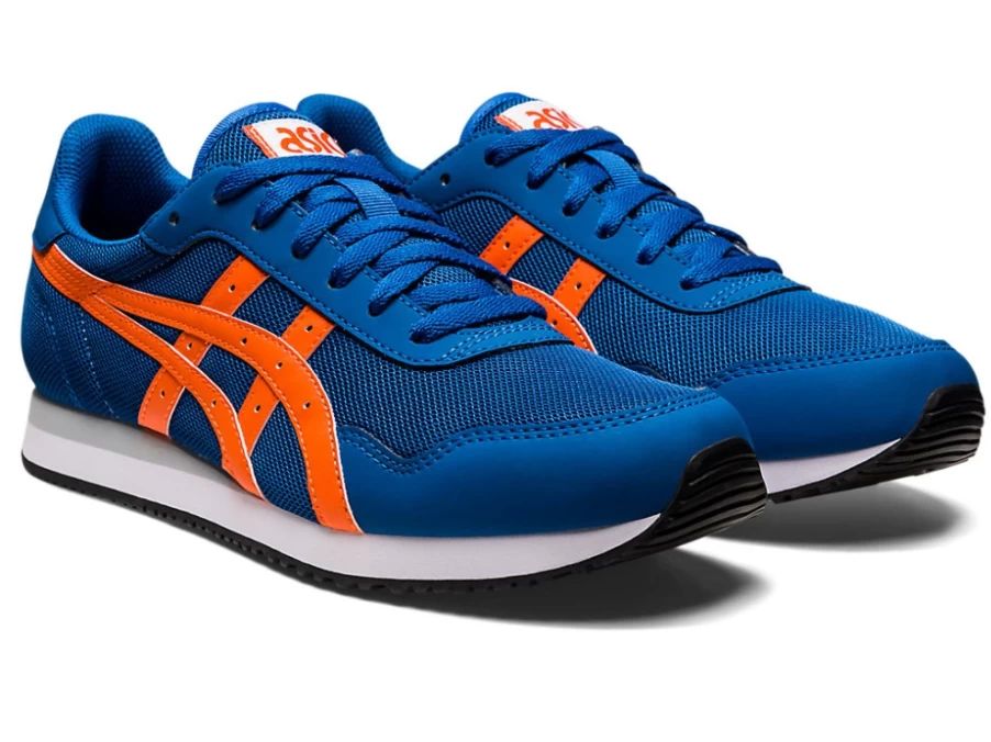 ASICS Men's TIGER RUNNER Running Shoes in Lake Drive/Habanero Color