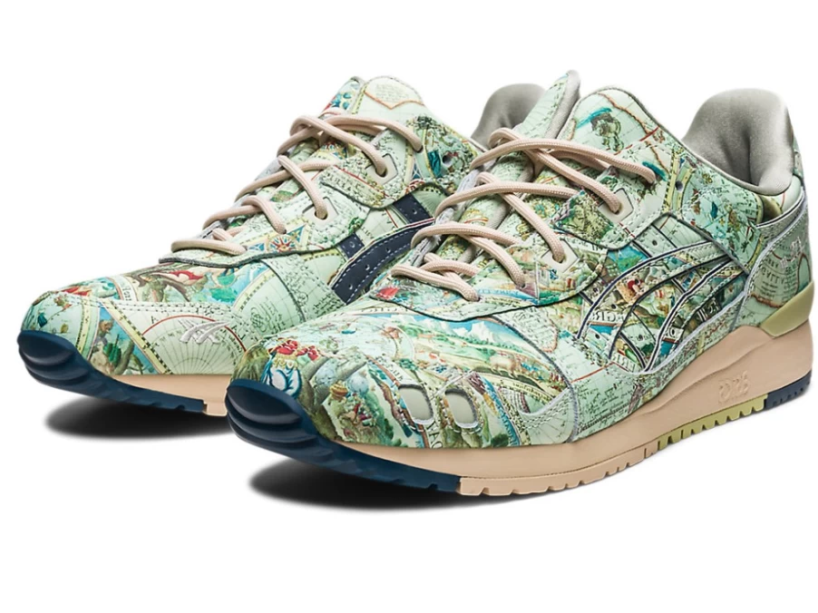 ASICS GEL-Lyte III OG "Ice Green Midnight Blue" Men's Retro Running Shoes Collaboration with Atmos