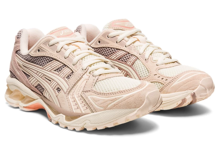 ASICS GEL-KAYANO 14 Women's Running Shoes - White Peach/Cream