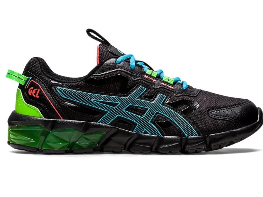 ASICS GEL-QUANTUM 90 3 Kids' Running Shoes - Black/Aquarium | Grade School Sneakers for Boys & Girls