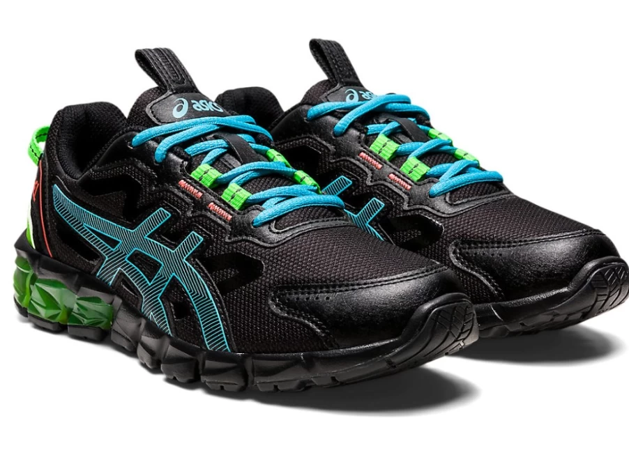 ASICS GEL-QUANTUM 90 3 Kids' Running Shoes - Black/Aquarium | Grade School Sneakers for Boys & Girls