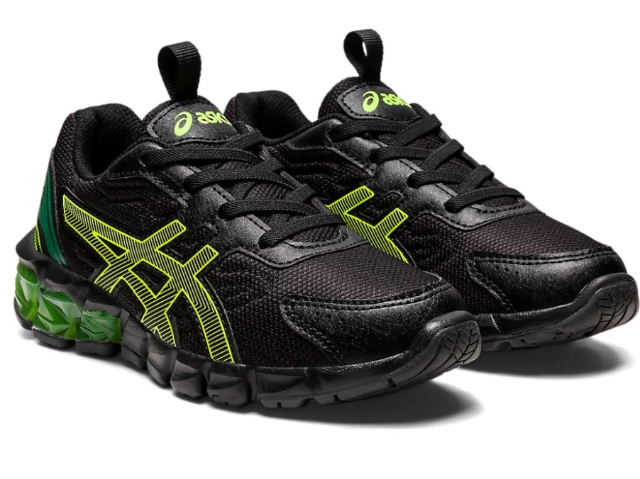 ASICS Kids GEL-QUANTUM 90 3 Preschool Running Shoes - Black/Safety Yellow