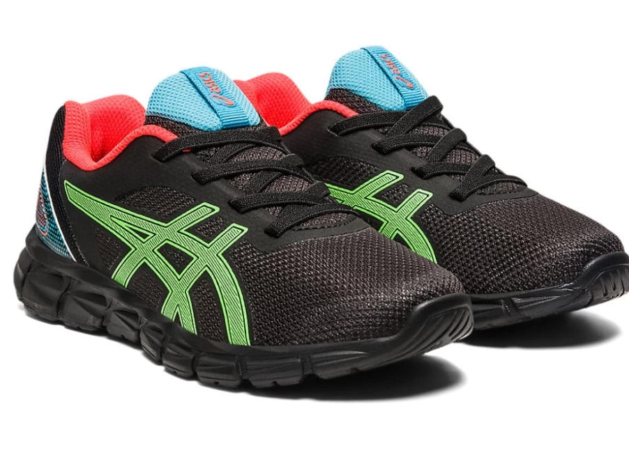 ASICS Kids GEL-QUANTUM LYTE II Pre-School Running Shoes - Black/Green Gecko