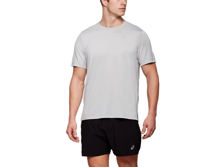 ASICS Men's DORAI Light Grey Heather Short Sleeve Performance Top