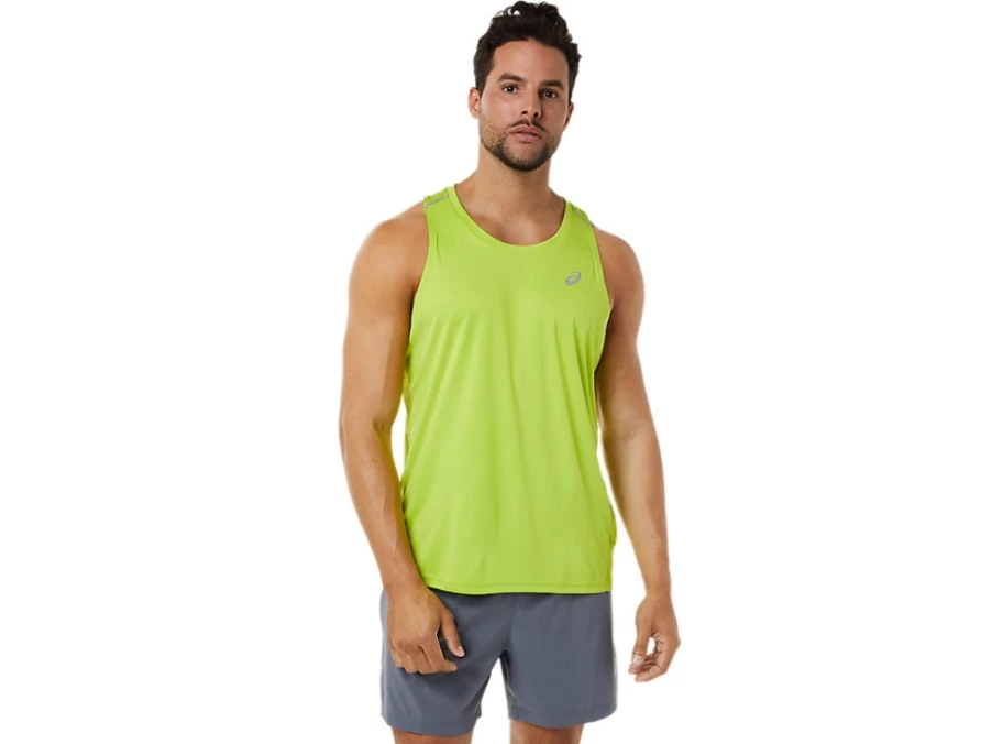 ASICS Men's PR Lyte Singlet - Lime Zest Running Top for Men