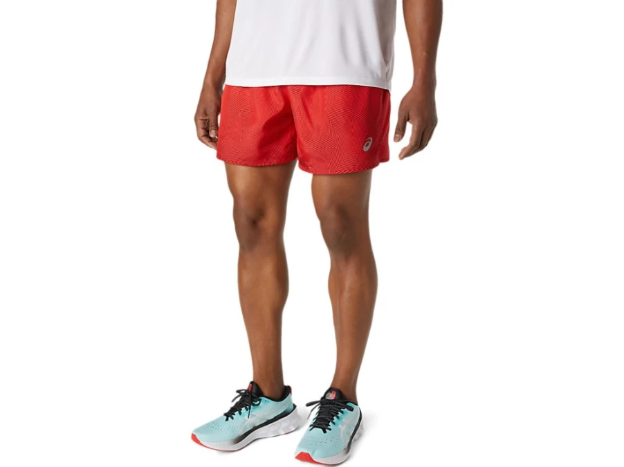 ASICS Men's Kasane Short - Electric Red/Burgundy Running Shorts for Men