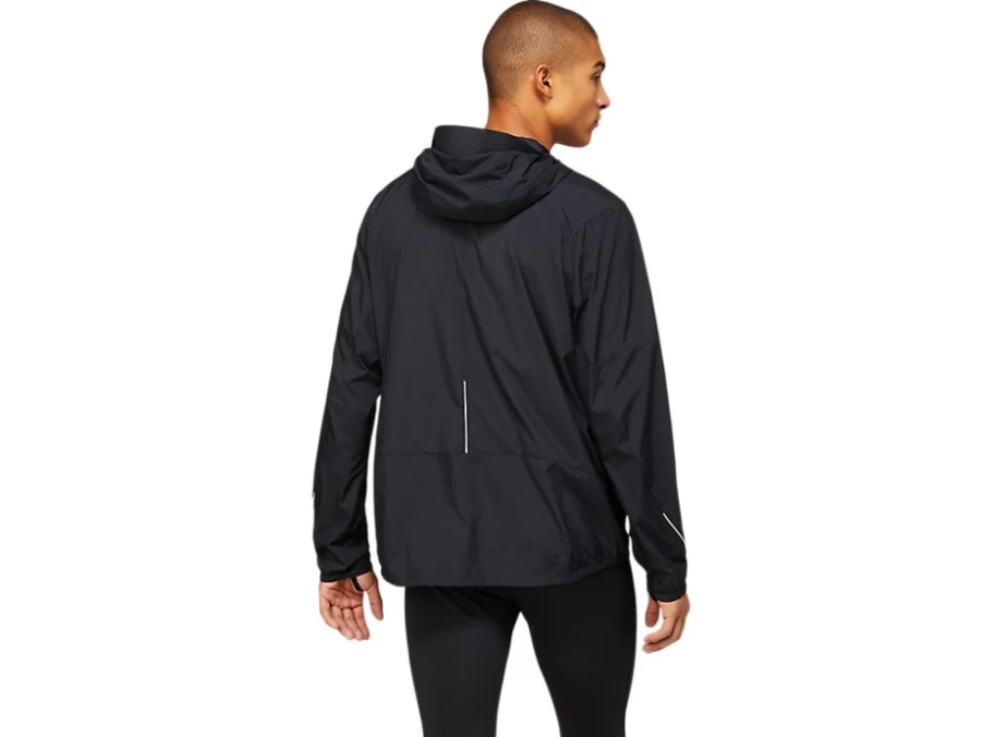 ASICS Men's Lite-Show Jacket in Performance Black - Lightweight Reflective Running Jacket