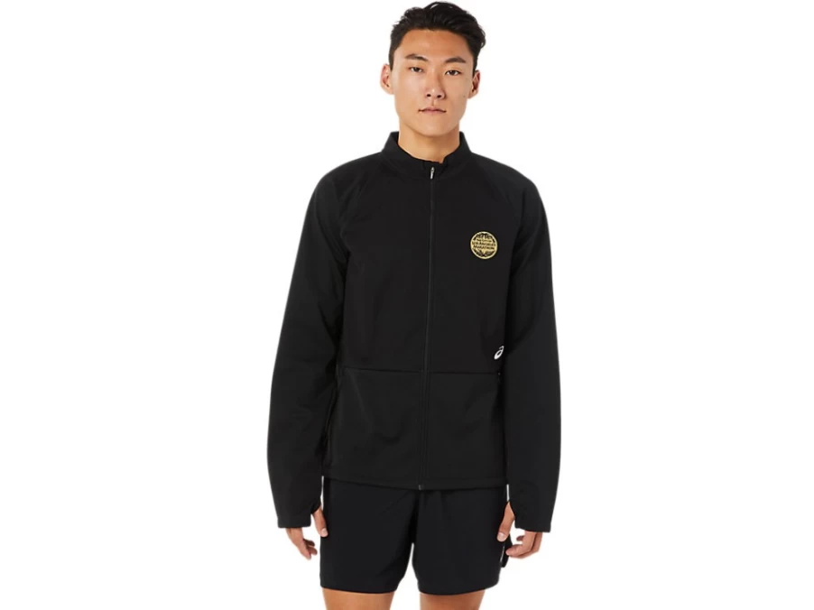 ASICS Men's Lightweight Athletic Motion (LAM) Jacket in Performance Black