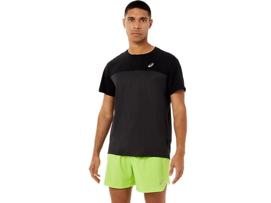 ASICS Men's Race Short Sleeve Top - Performance Black/Graphite Grey Running Shirt