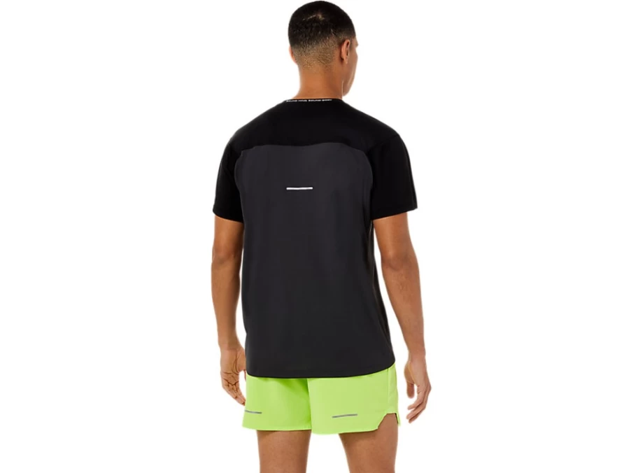 ASICS Men's Race Short Sleeve Top - Performance Black/Graphite Grey Running Shirt