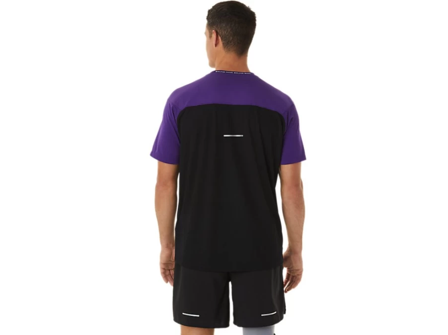 ASICS Men's Race Short Sleeve Top - Grape Jam/Performance Black Running Shirt