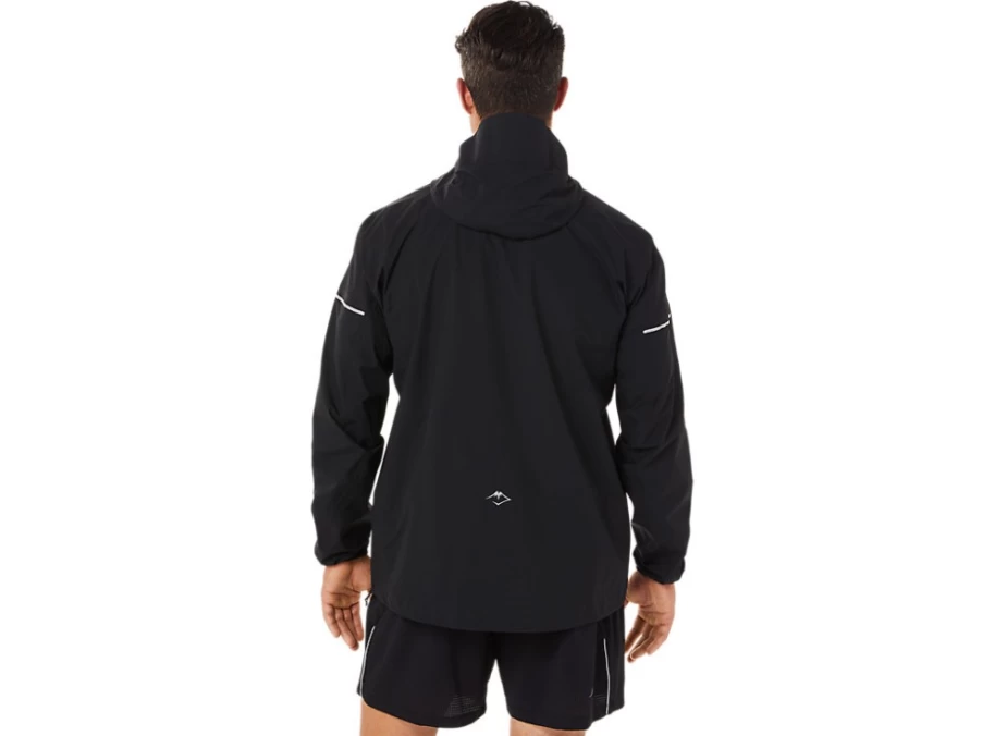 ASICS Men's FujiTrail Waterproof Jacket - Performance Black Running & Hiking Raincoat