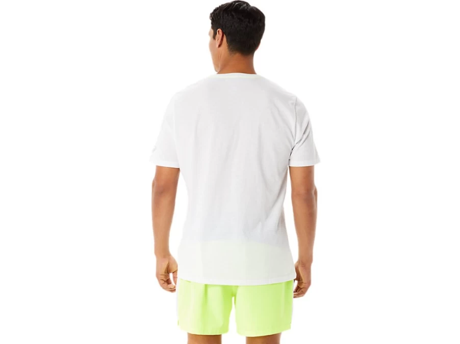 ASICS Men's M Graphic Short Sleeve T-Shirt in Brilliant White - Athletic Casual Wear