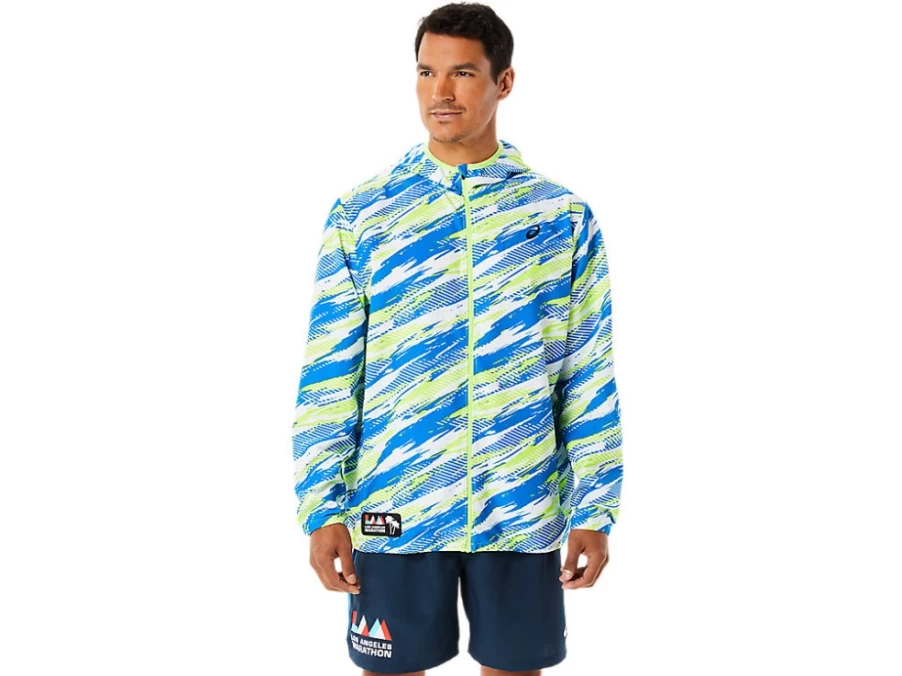 ASICS Men's Hazard Green Ready-Set Jacket - Lightweight Athletic Outerwear