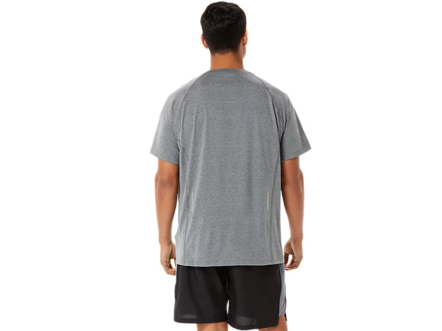 ASICS Men's Ready-Set Lyte Short Sleeve T-Shirt - Dark Grey Heather