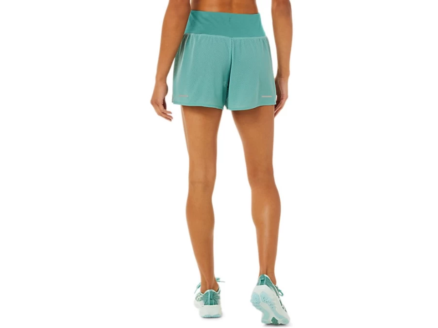 ASICS Women's Sage/Performance Black Ventilate 2-in-1 3.5 Inch Running Shorts