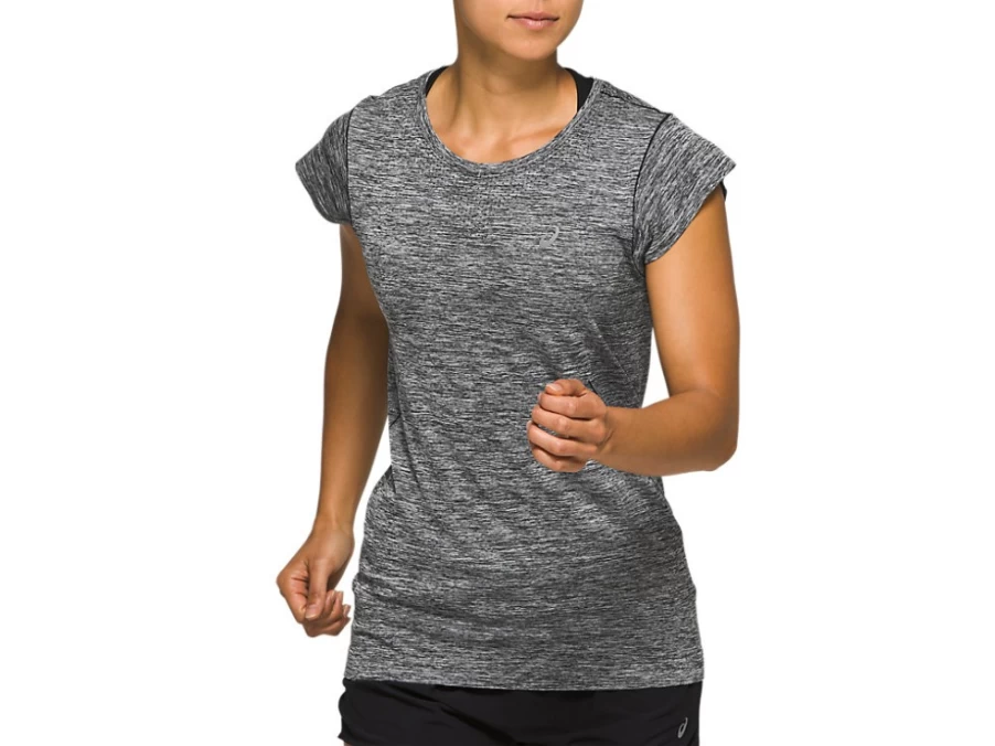 ASICS Women's Performance Black Race Seamless Short Sleeve Running Top