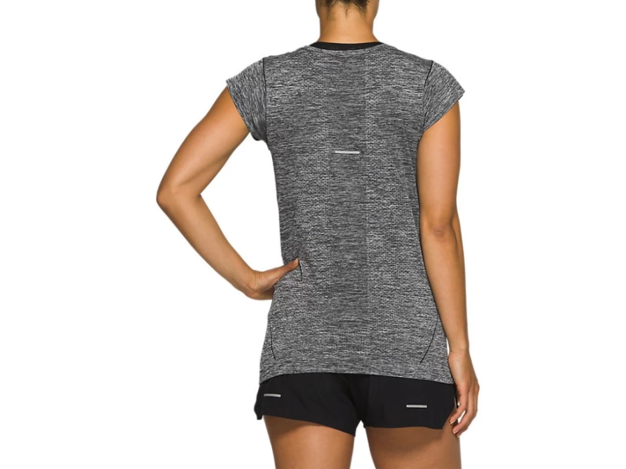 ASICS Women's Performance Black Race Seamless Short Sleeve Running Top