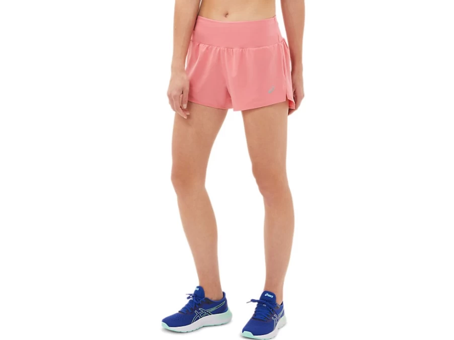 ASICS Women's Road Running Shorts 3.5 Inch - Peach Petal Color for Comfort & Performance