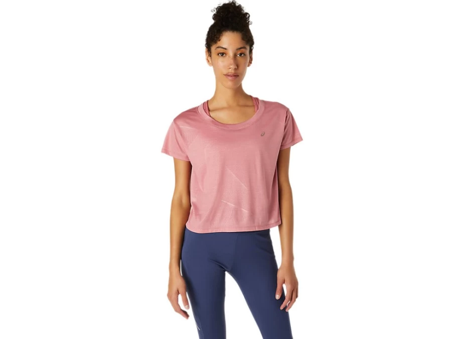 ASICS Women's Smokey Rose Nagare Short Sleeve Top