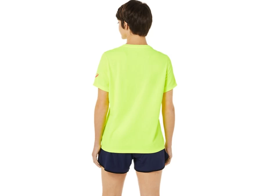 ASICS Women's Safety Yellow LAM Ready-Set II Short Sleeve Performance Top