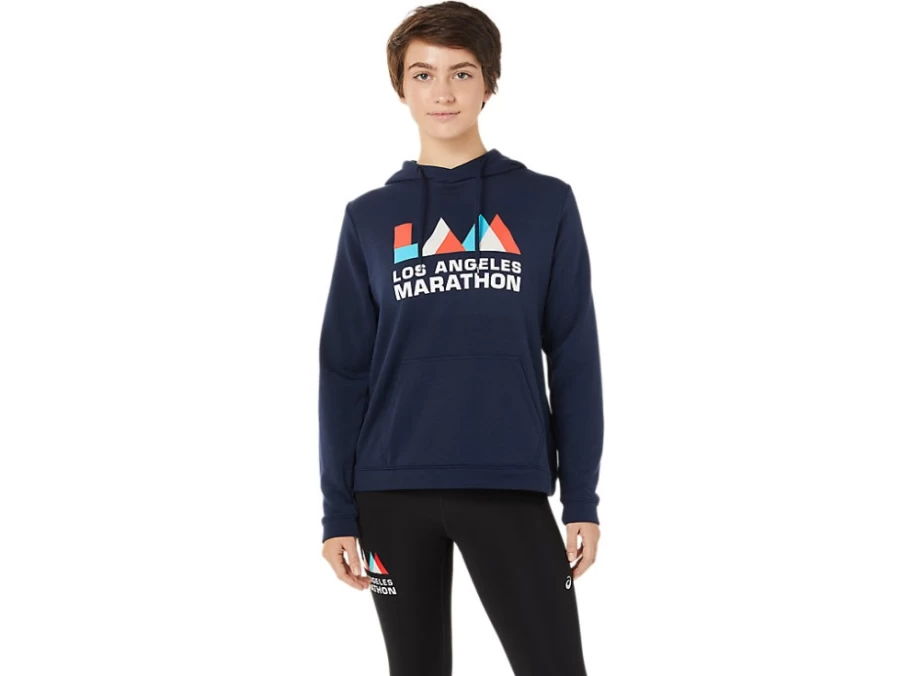 ASICS Women's Team Navy LAM Hoodie - Lightweight Athletic Pullover for Running & Training