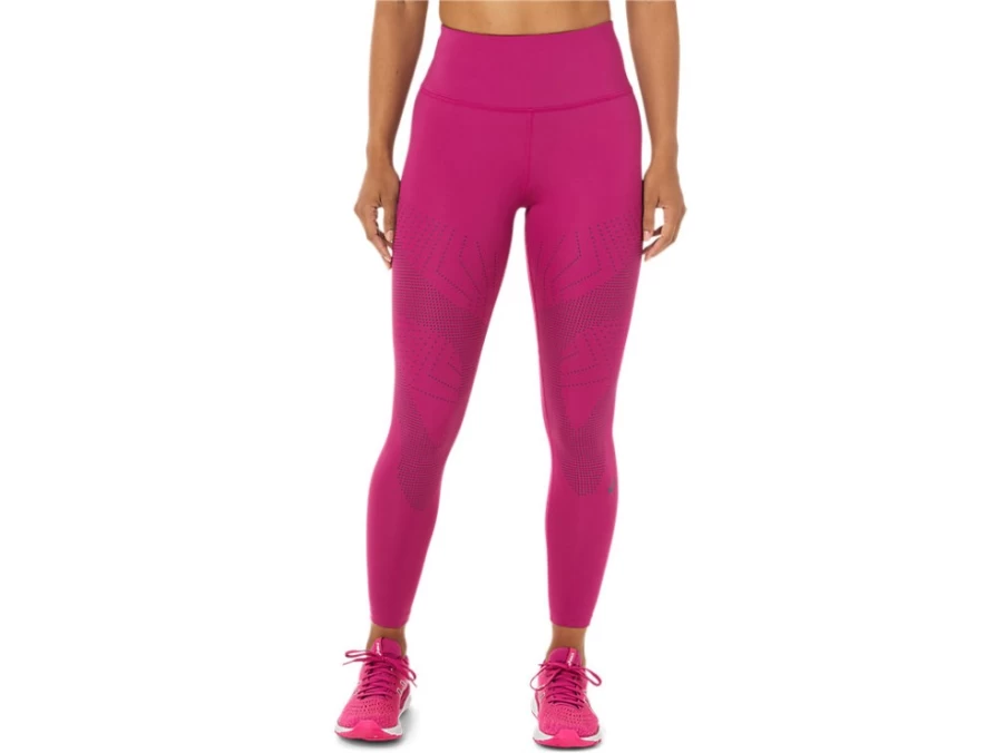 ASICS Women's Road Balance Tight - Fuchsia Red/Deep Plum Running Tights for Women