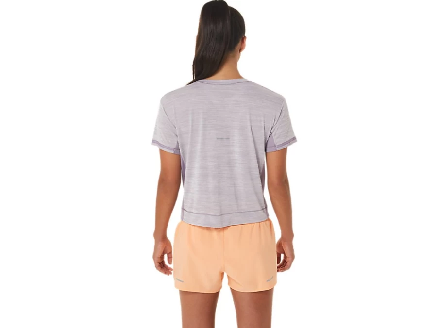 ASICS Women's Violet Quartz/Dusk Violet Race Crop Top - Lightweight Running Shirt