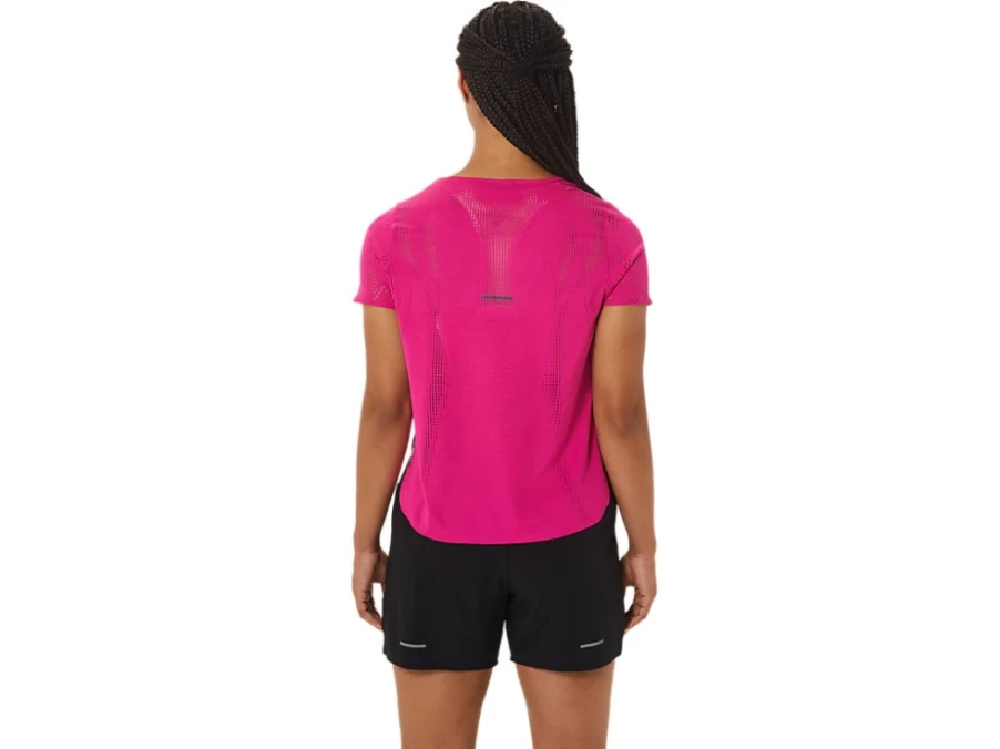 ASICS Women's Pink Rave Ventilate Actibreeze Short Sleeve Top – Lightweight & Breathable
