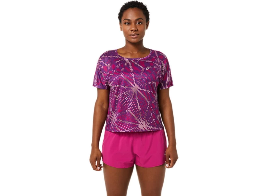 ASICS Women's Yo Zakura Aop Sakura Print Short Sleeve Top