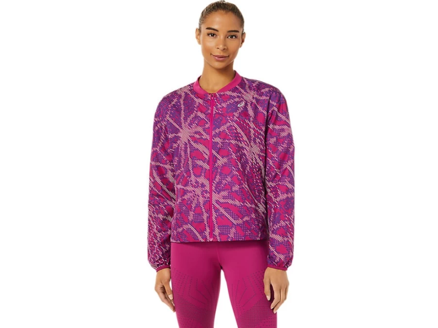 ASICS Women's Yo Zakura Aop Sakura Jacket - Lightweight Spring Outerwear for Women