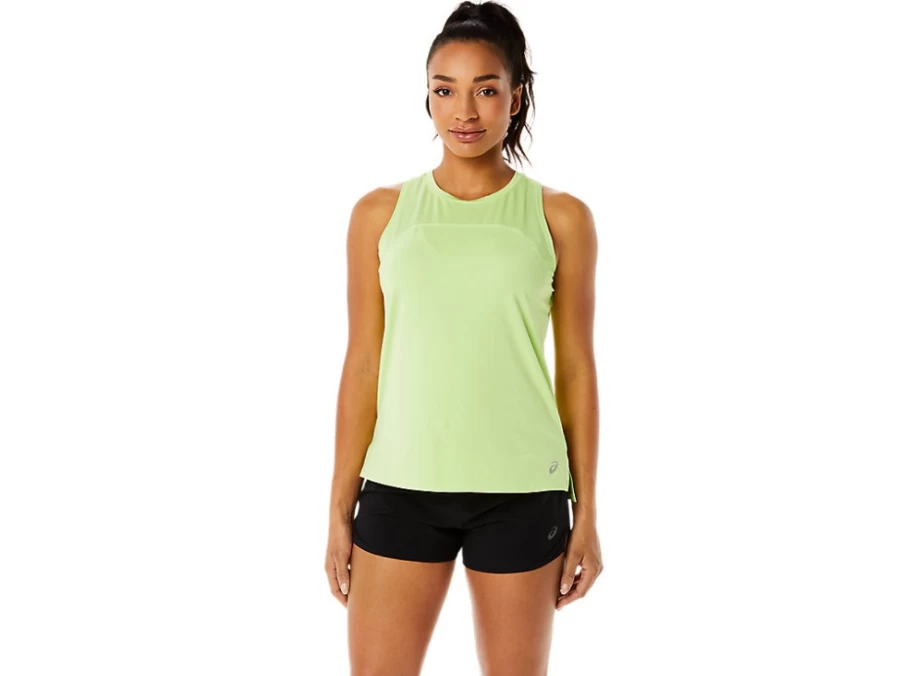 ASICS Women's PR Lyte Run Tank Top - Lime Green Lightweight Running Shirt