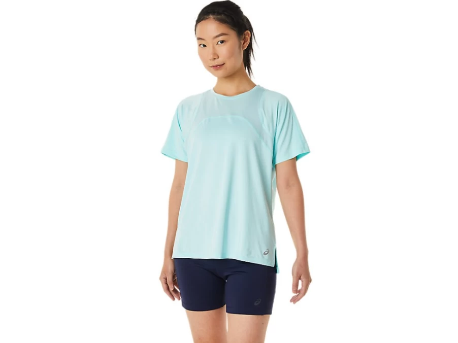 ASICS Women's PR LYTE RUN Short Sleeve T-Shirt in Clear Blue | Lightweight Running Top
