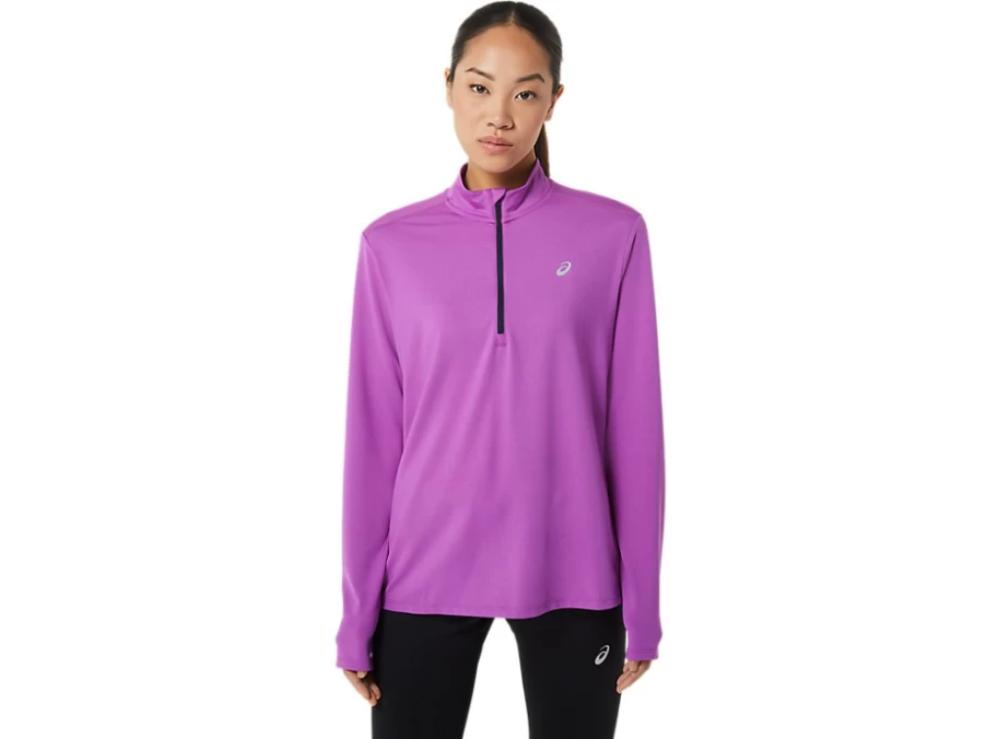ASICS Women's Ready-Set Half Zip Pullover - Orchid/French Blue Athletic Top